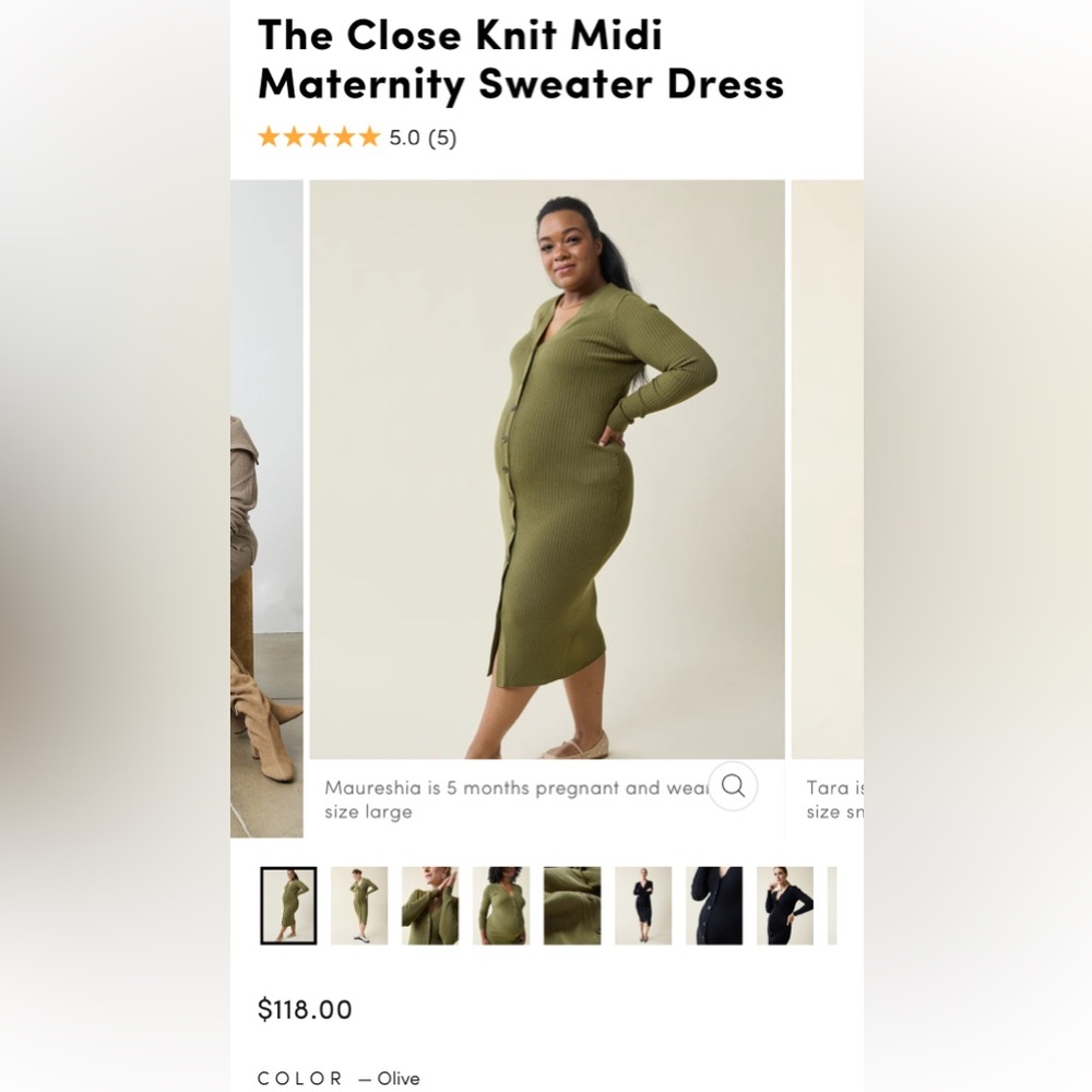 Green Ribbed Button-Down Maxi Dress - Picture 7 of 8